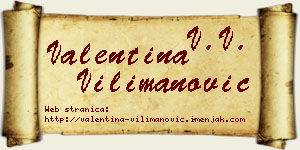 Valentina Vilimanović vizit kartica